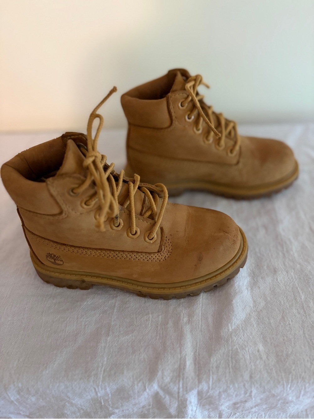 Timberland Toddler Premium 6-Inch Waterproof Boots Triple Wheat Size 10T - VGUC